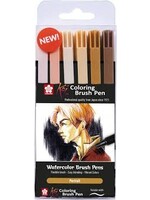 SAKURA Sakura Koi Coloring Brush Pen set Portrait | 6 kleuren
