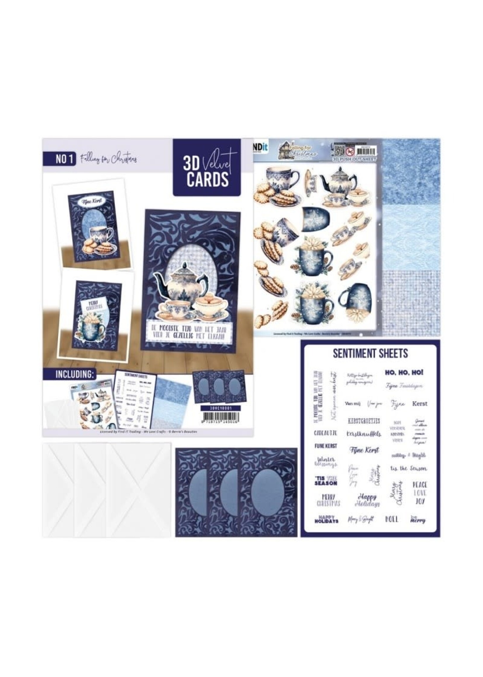 find it 3D Velvet Cards - Falling For Christmas