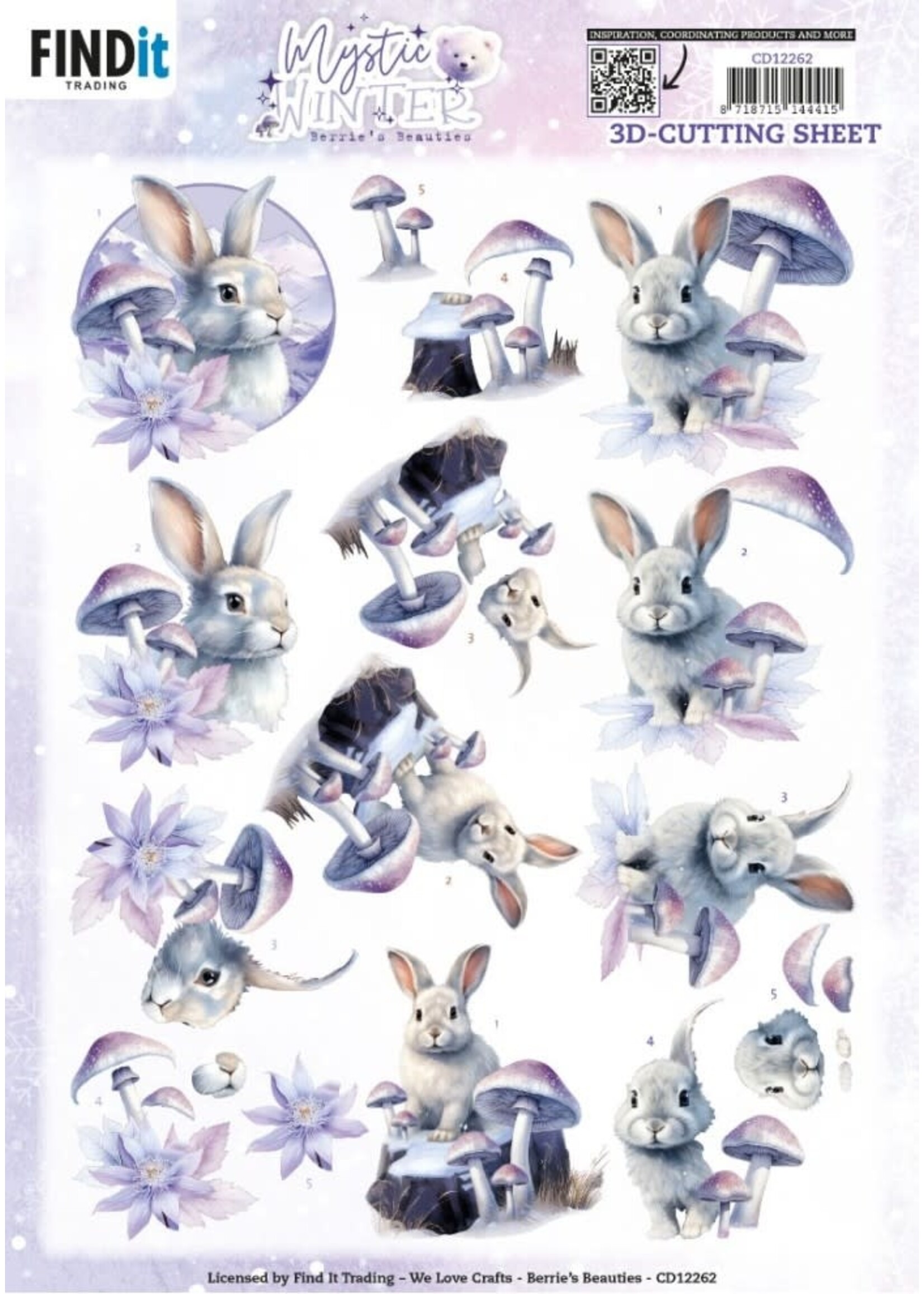 find it 3D Cutting Sheets - Berries Beauties - Mystic Winter - Mystic Rabbits