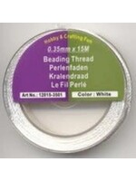 Hobby & crafting Fun Rol kralendraad wit 0.35 mm x 15m
