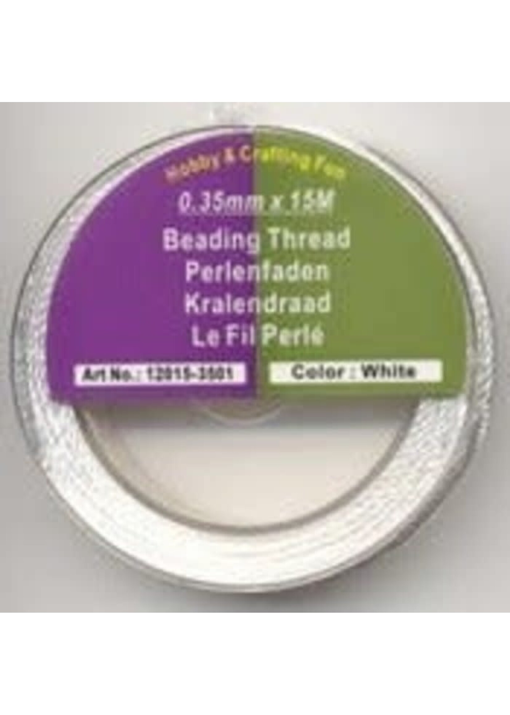 Hobby & crafting Fun Rol kralendraad wit 0.35 mm x 15m
