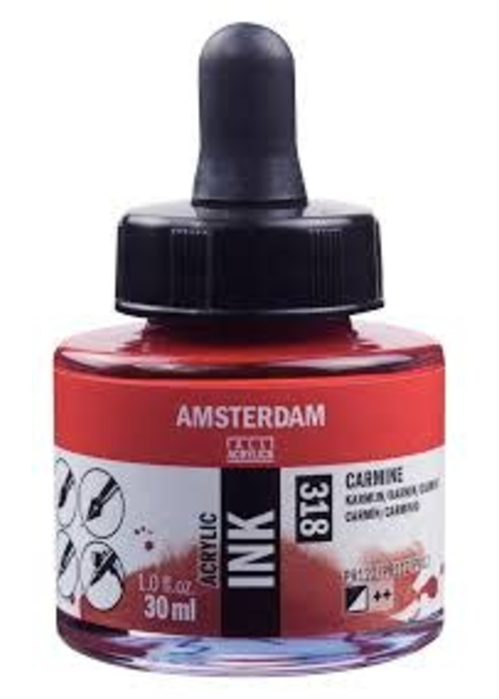 Talens Amsterdam Amsterdam Acrylinkt Fles 30 ml Karmijn 318