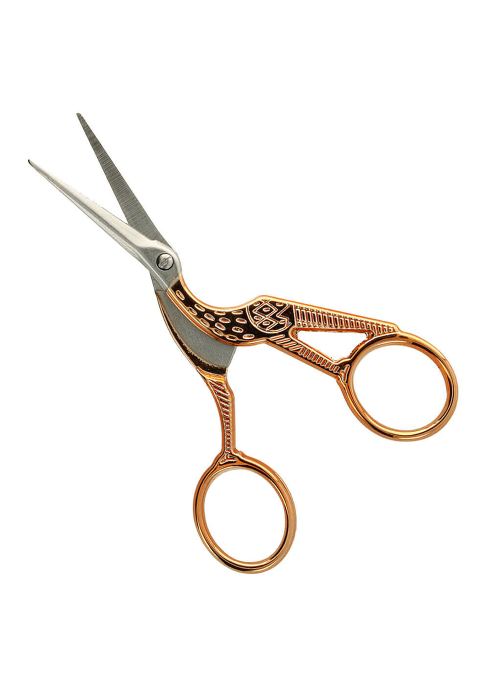 Opry Borduurschaar ooievaar 11,5cm rosé goud