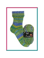 Opal Opal Passion 6-draads 150gr  Groen, Blauw