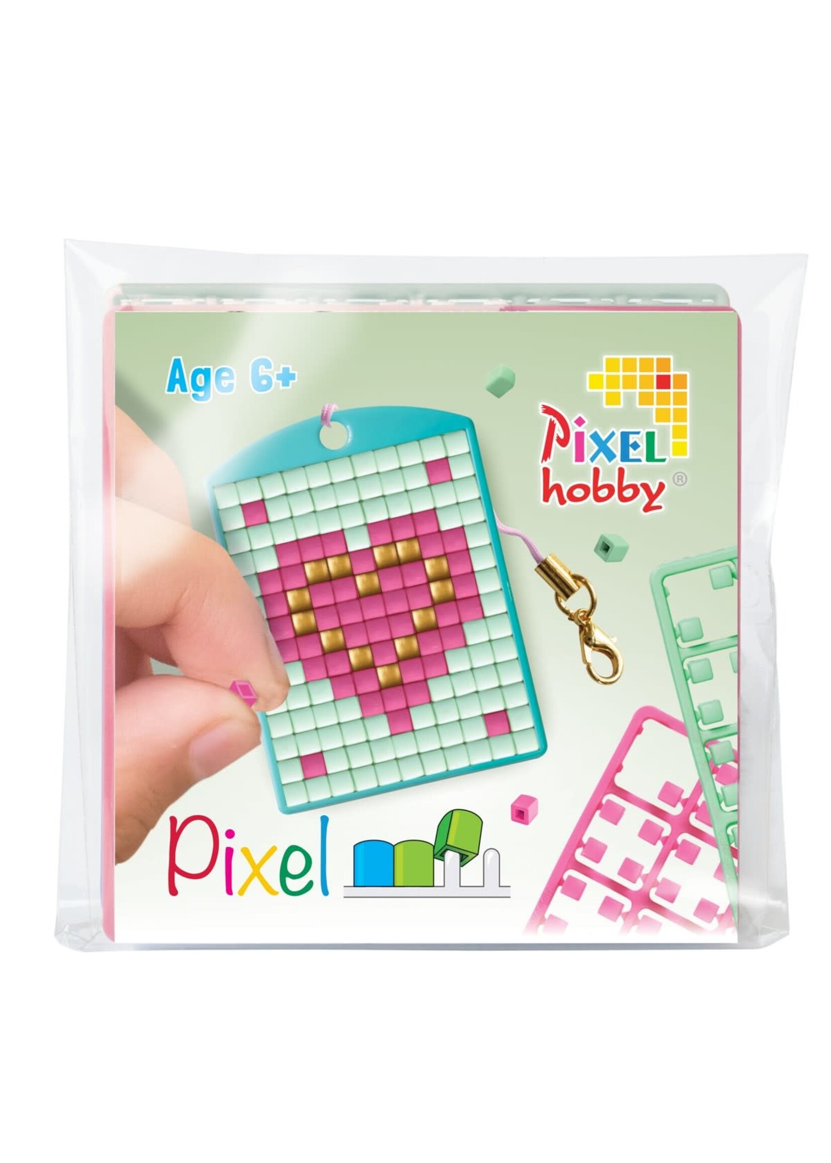 Pixel Pixel hobby Sleutelhanger Hartje