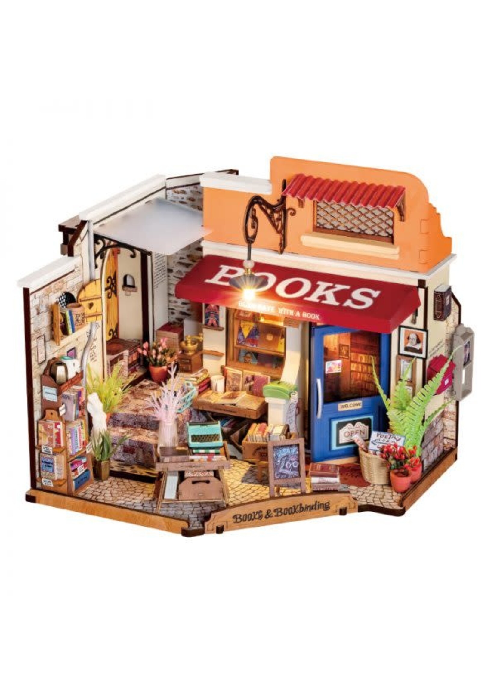 Rolife Robotime DIY Huisjes DIY Huisje Corner Bookstore