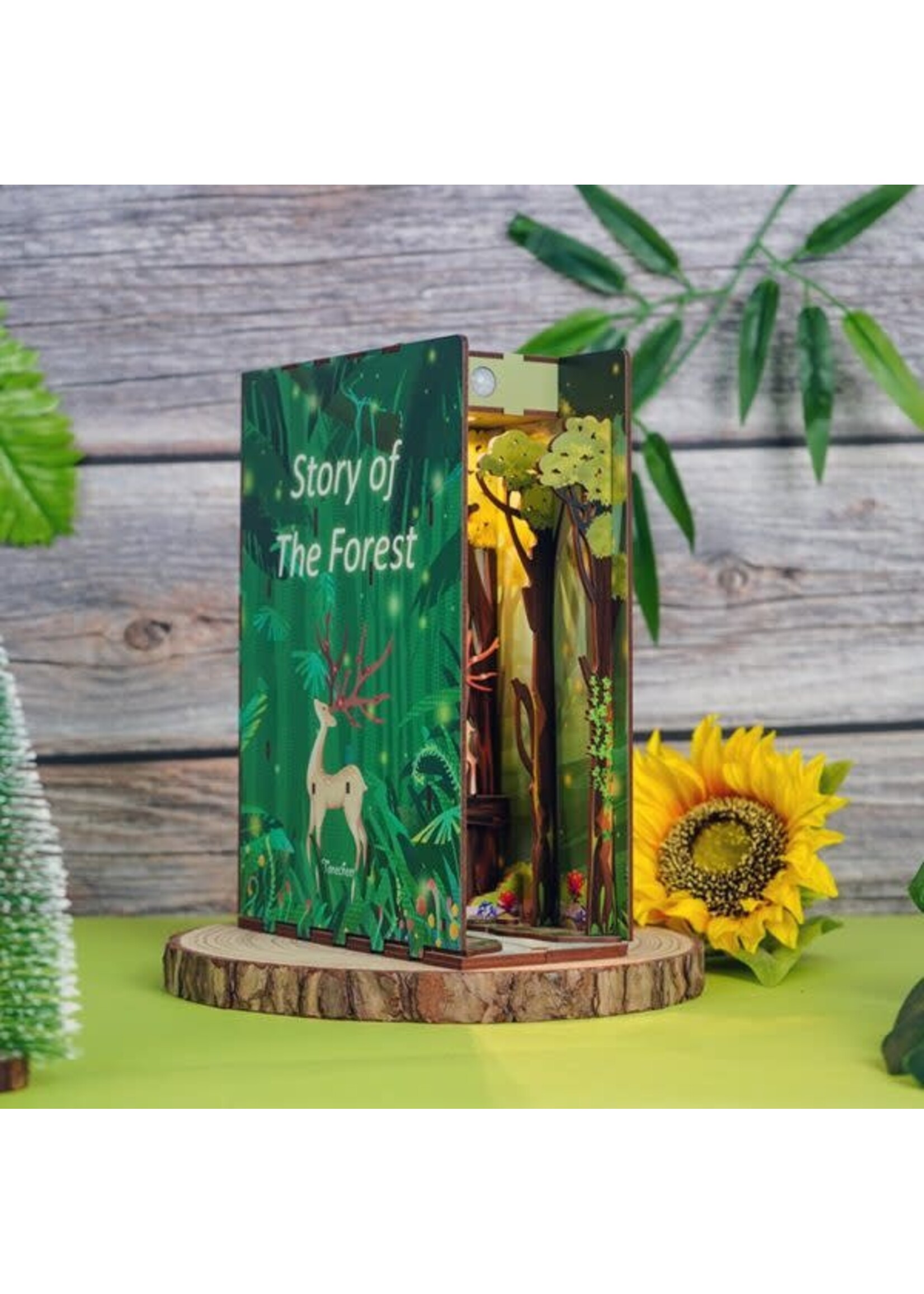 Robotime Tone Cheer DIY Book Nook Boekensteun Story of The Forest Bookend