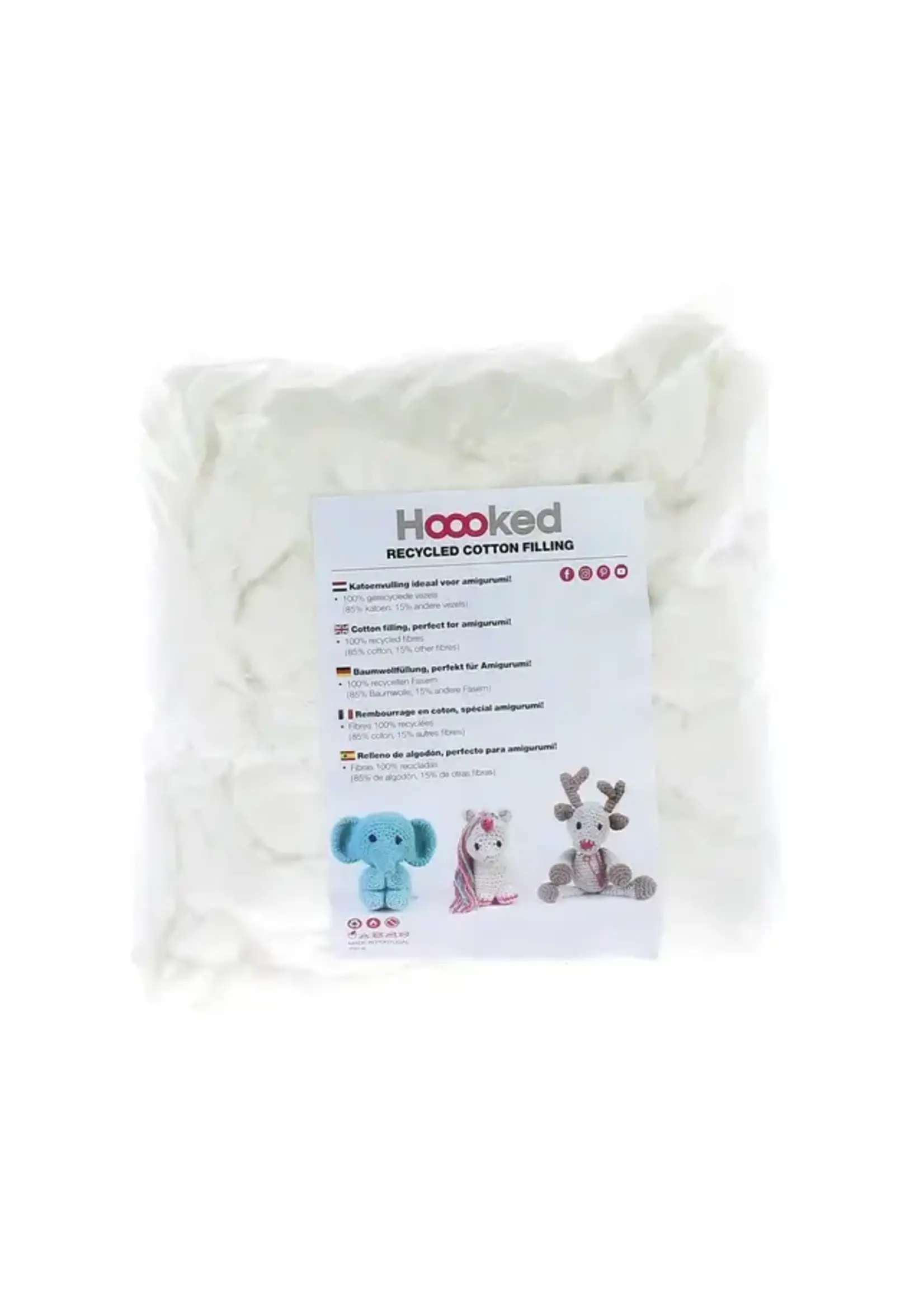 Hoooked Hoooked - 100% Recycled Zachte Katoen Vulling (250g)