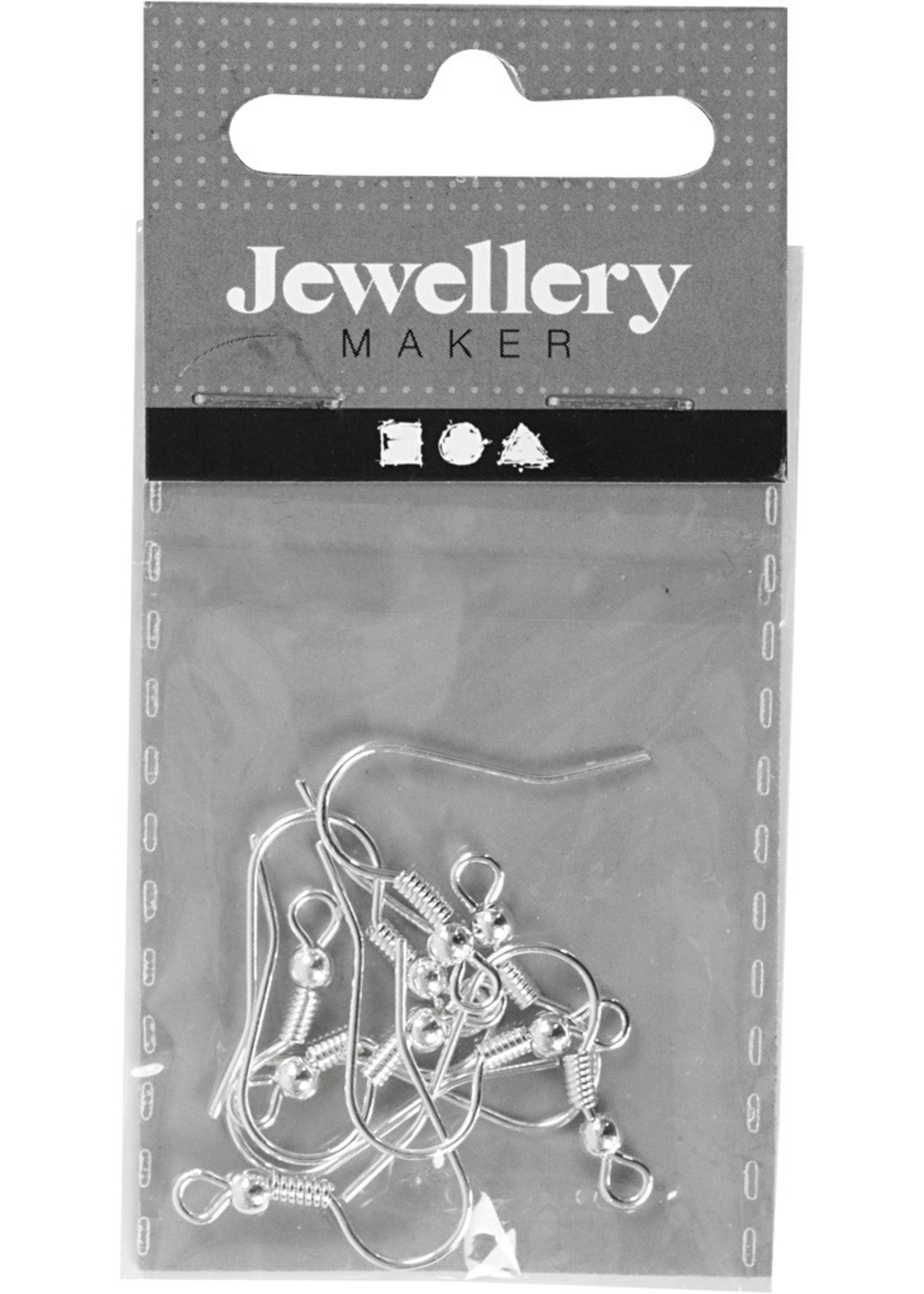 CChobby Franse Oorbelhaak 18 mm Zilver 10 stuks