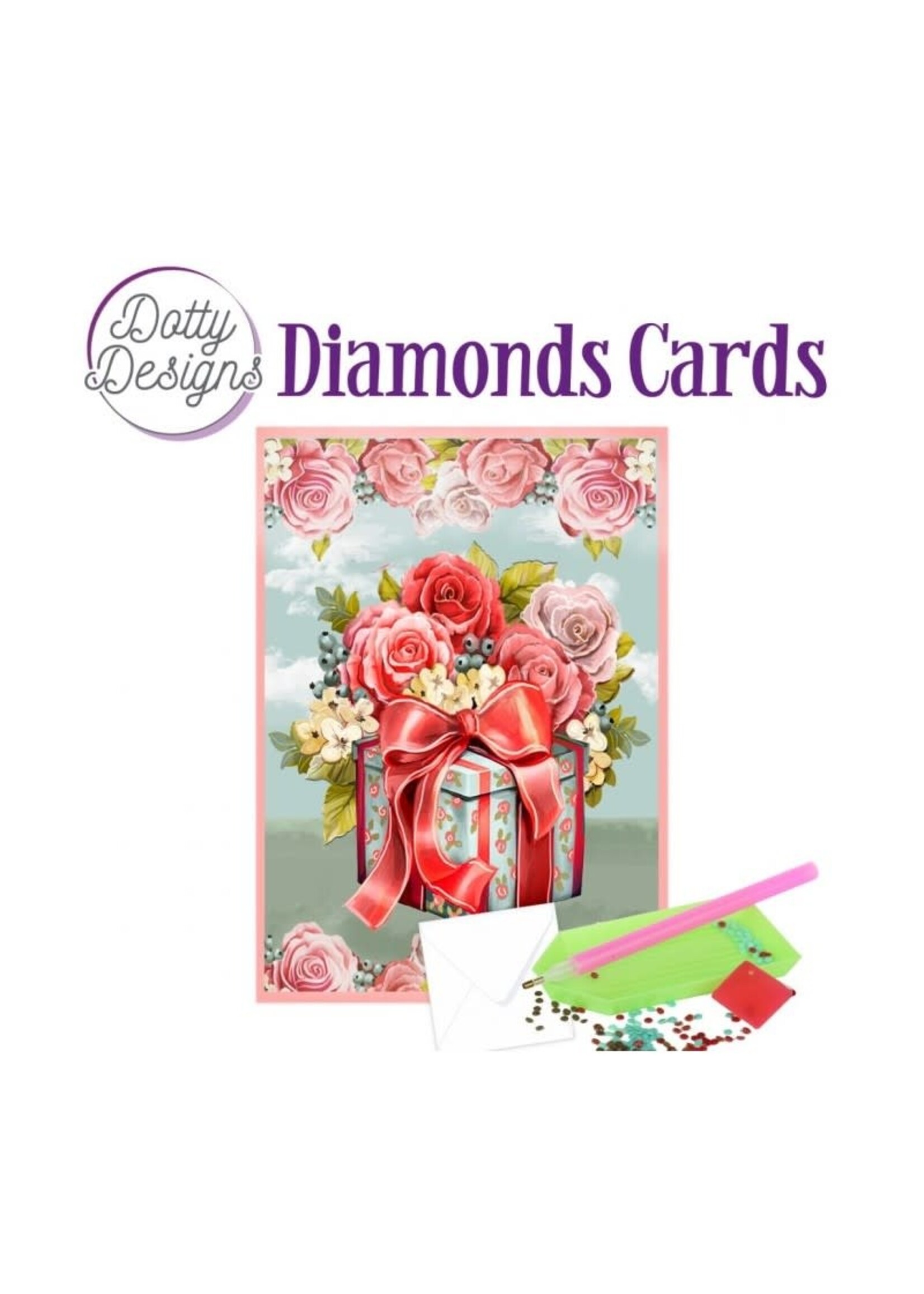 Dotty Designs Dotty Design - Diamond cards - Roses and Gift