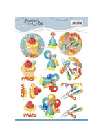 Jeanine's Art 3d Knipvel - Jeanine's Art - Happy Birthday