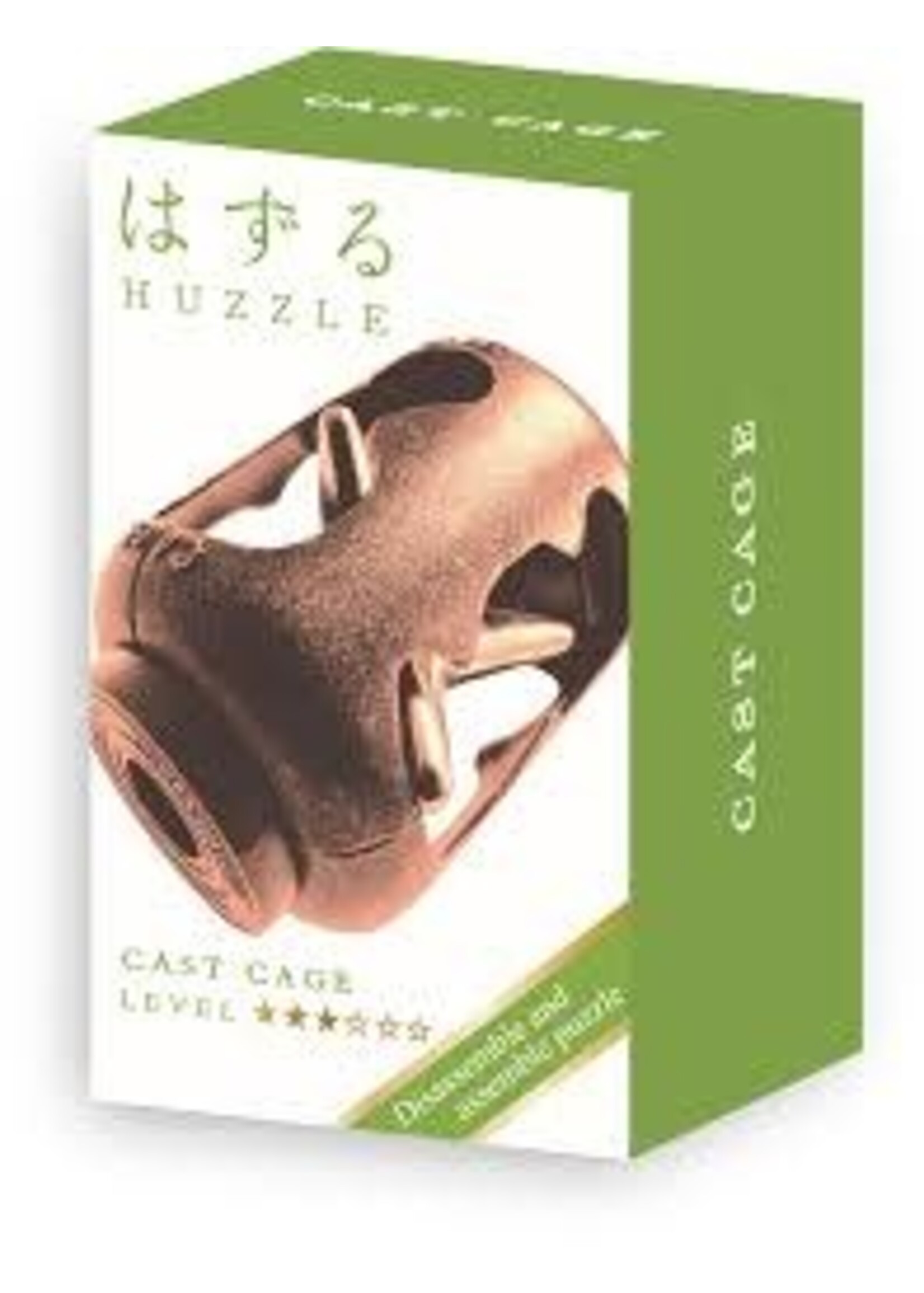 Huzzle Mini Huzzle Cast Puzzle - Cage Antique Copper (level 3)