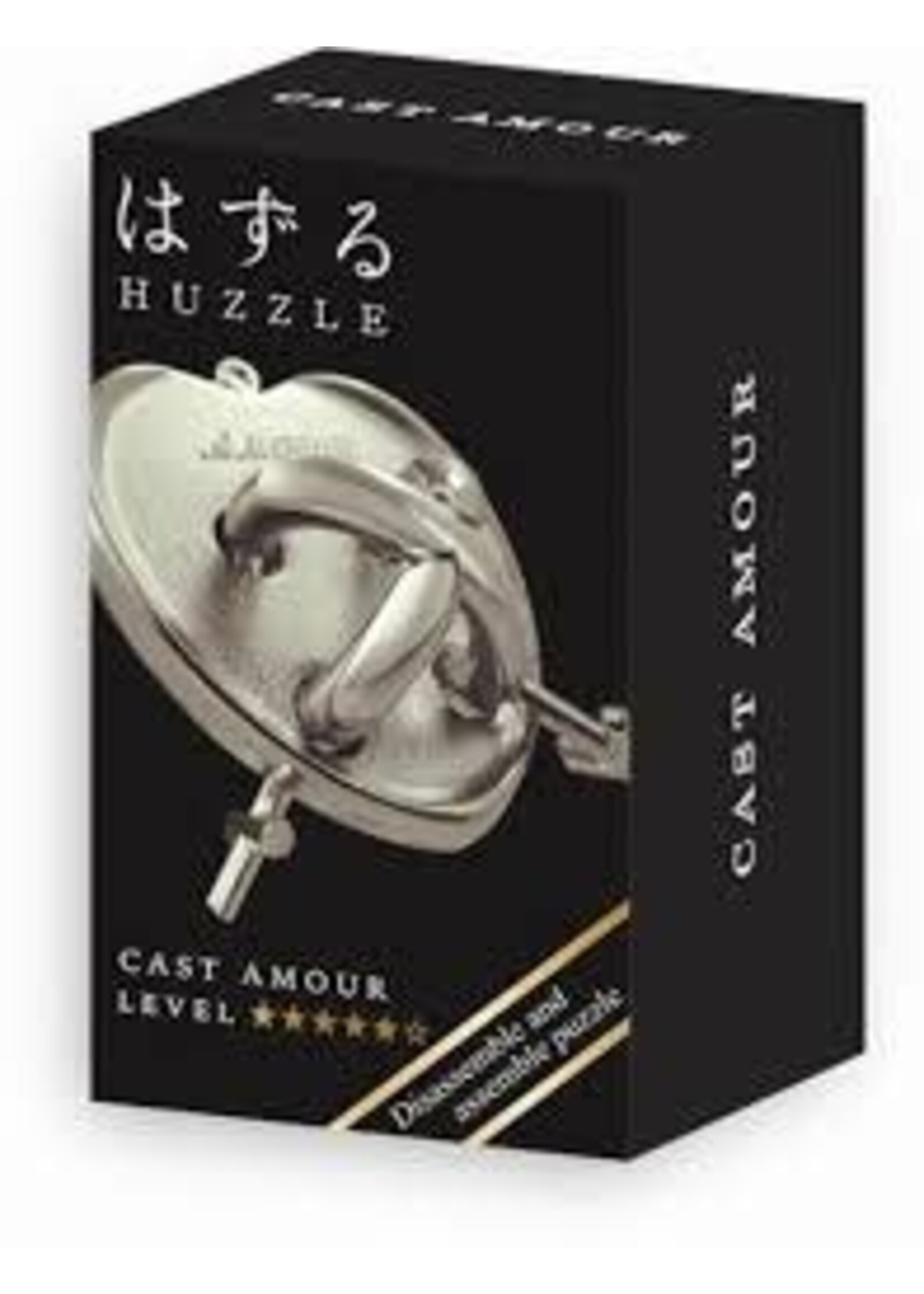 Huzzle Mini Huzzle Cast Puzzle - Amour Silver (level 5)