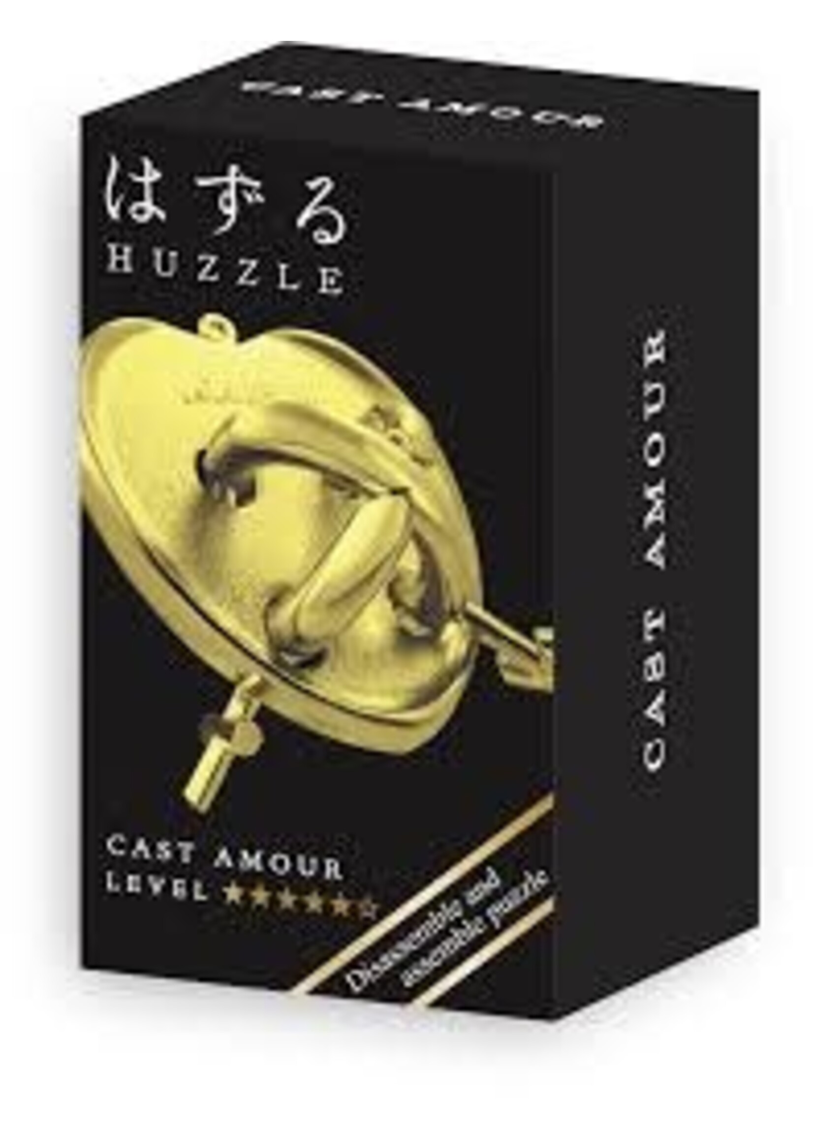 Huzzle Mini Huzzle Cast Puzzle - Amour Gold (level 5)