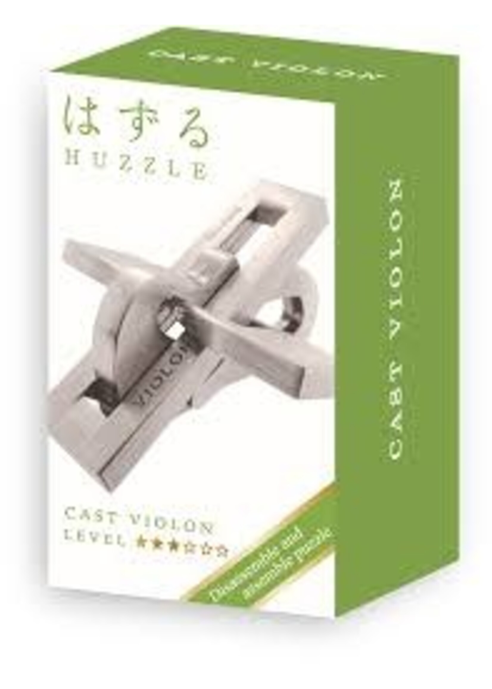 Huzzle Mini Huzzle Cast Puzzle - Violon Silver (level 3)