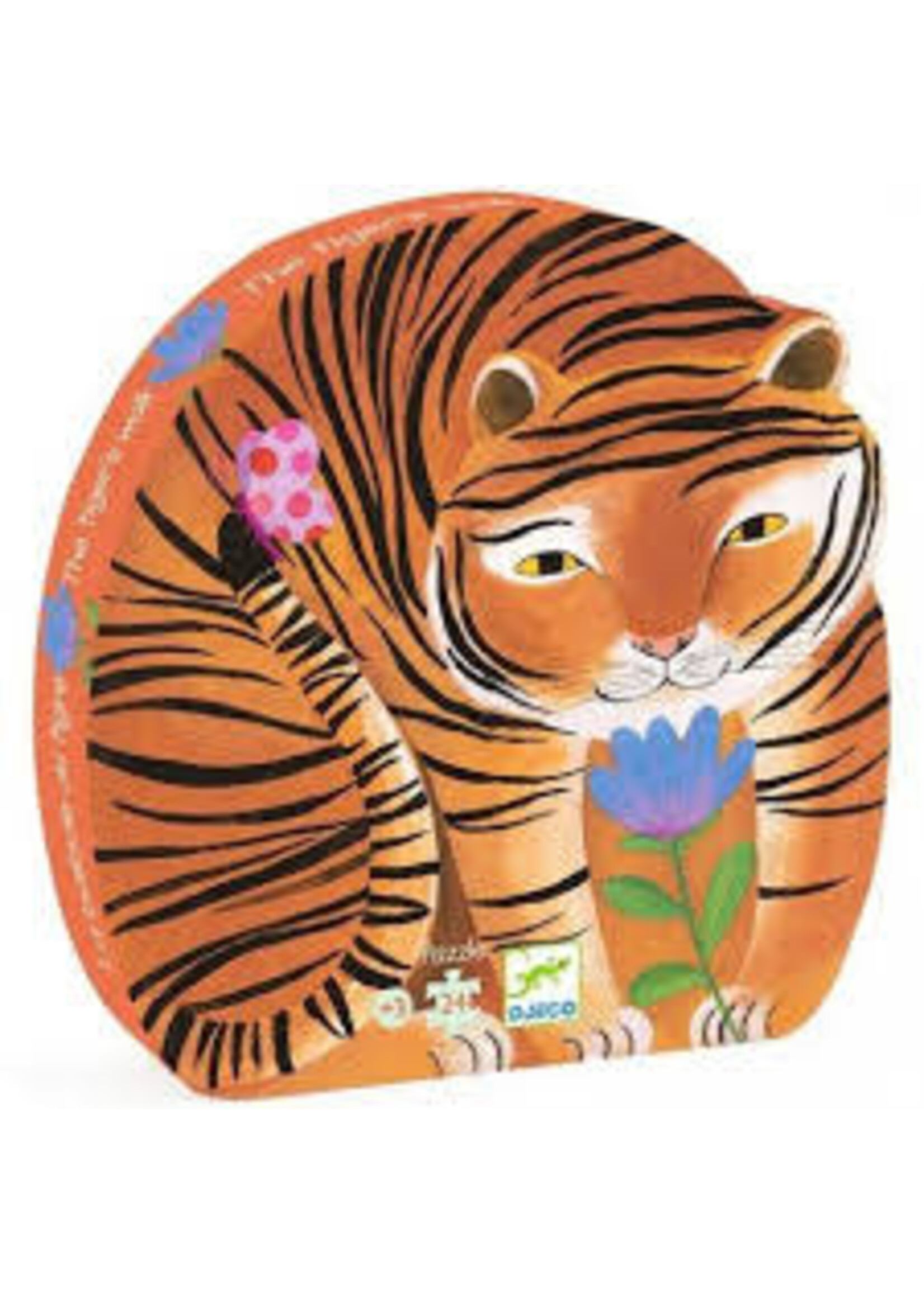 Djeco Djeco 7201 Silhouet puzzel - Tijger op pad (24 stukjes)