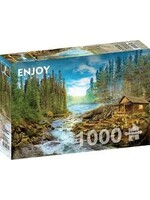 Enjoy Puzzle Enjoy A Log Cabin by the Rapids (1000)