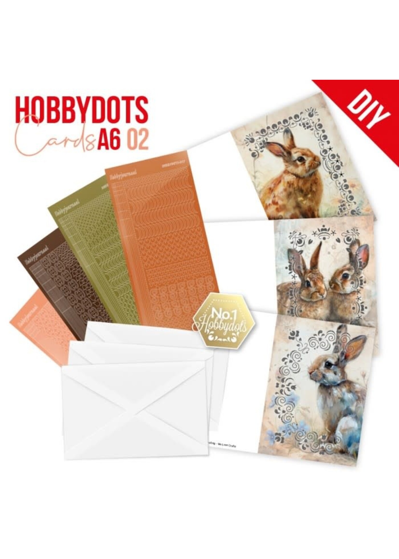 Hobbydots Dot and Do Cards A6 1 -Rabbit