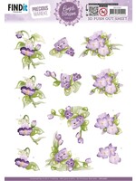 Find it Trading 3D Push out Sheet - Precious Marieke - Purple Blossom - Violet