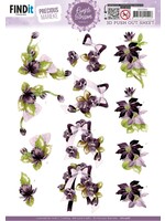 Find it Trading 3D Push out Sheet - Precious Marieke - Purple Blossom - Purple