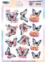 Find it Trading 3D Cutting Sheet - Berries Beauties - Flutter Flair - Pink Flutters