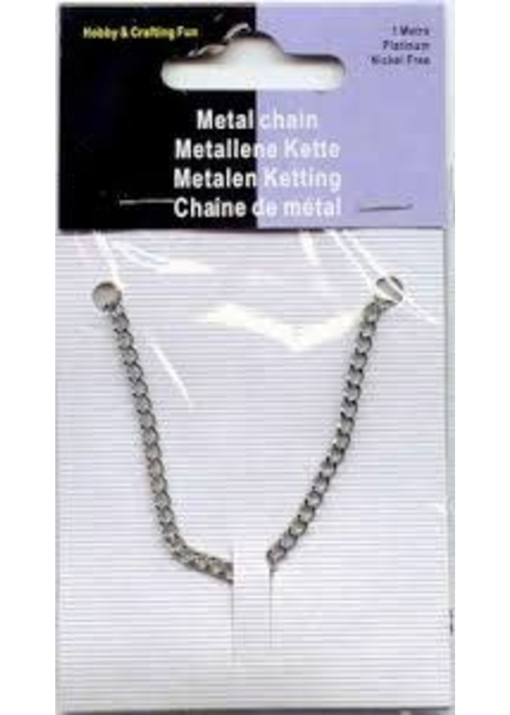 Jalekro Metalen Ketting Kleur Zilver 1m