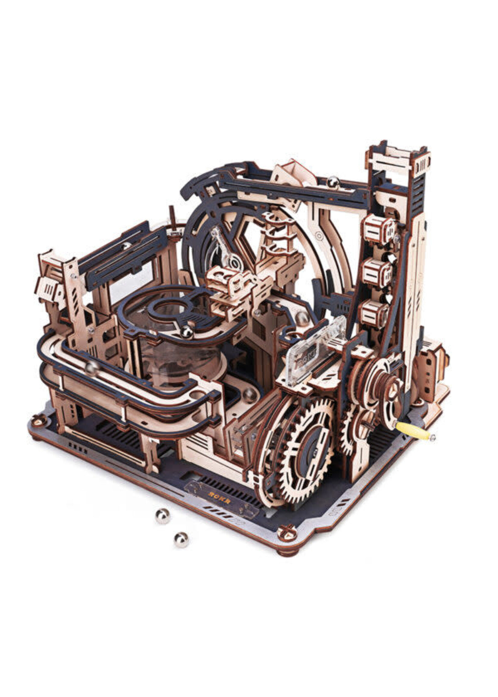 Rokr 3D DIY Houten Modelbouwpakket Marble Run, Marble Spaceport, Robotime