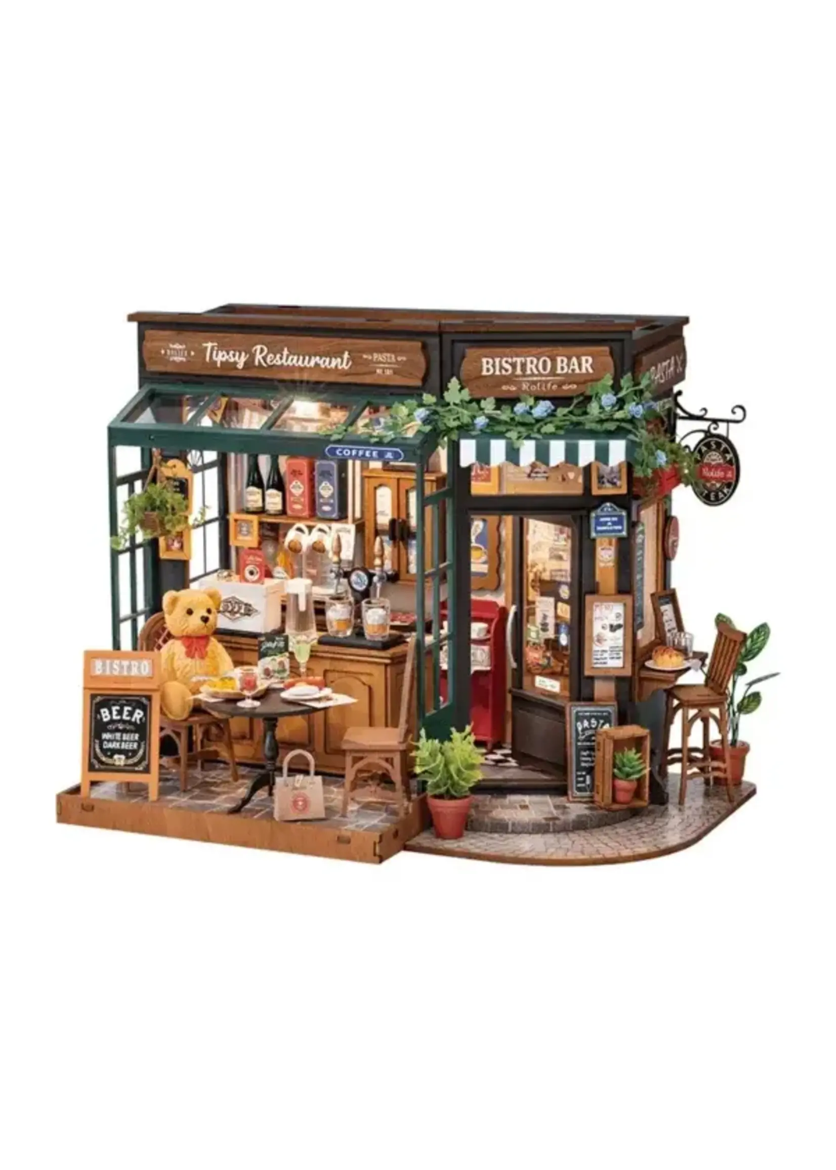 Rolife DIY Huisje Tipsy Restaurant met LED verlichting