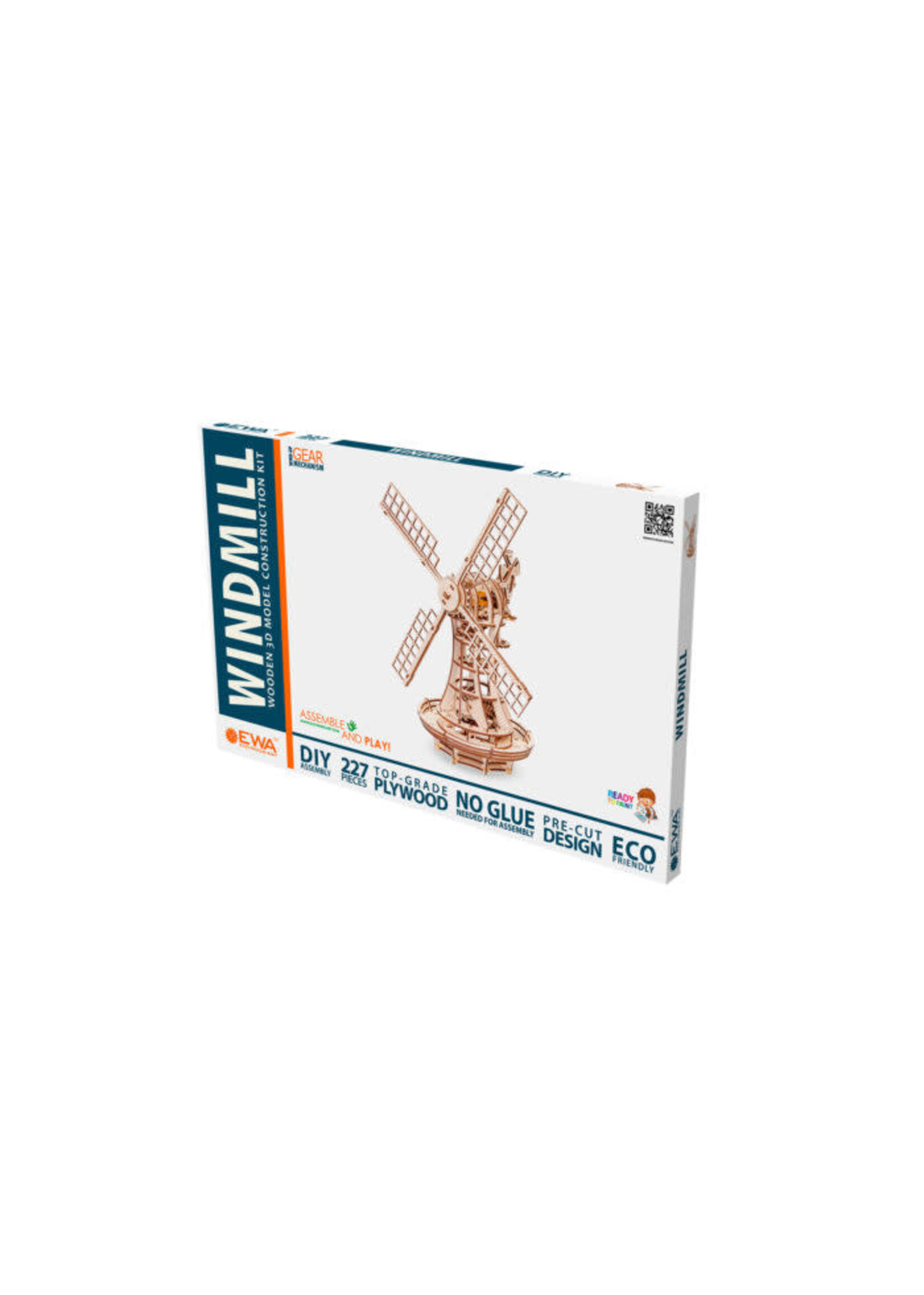 EWA Eco Wood Art 3D Mechanische Puzzel Windmill