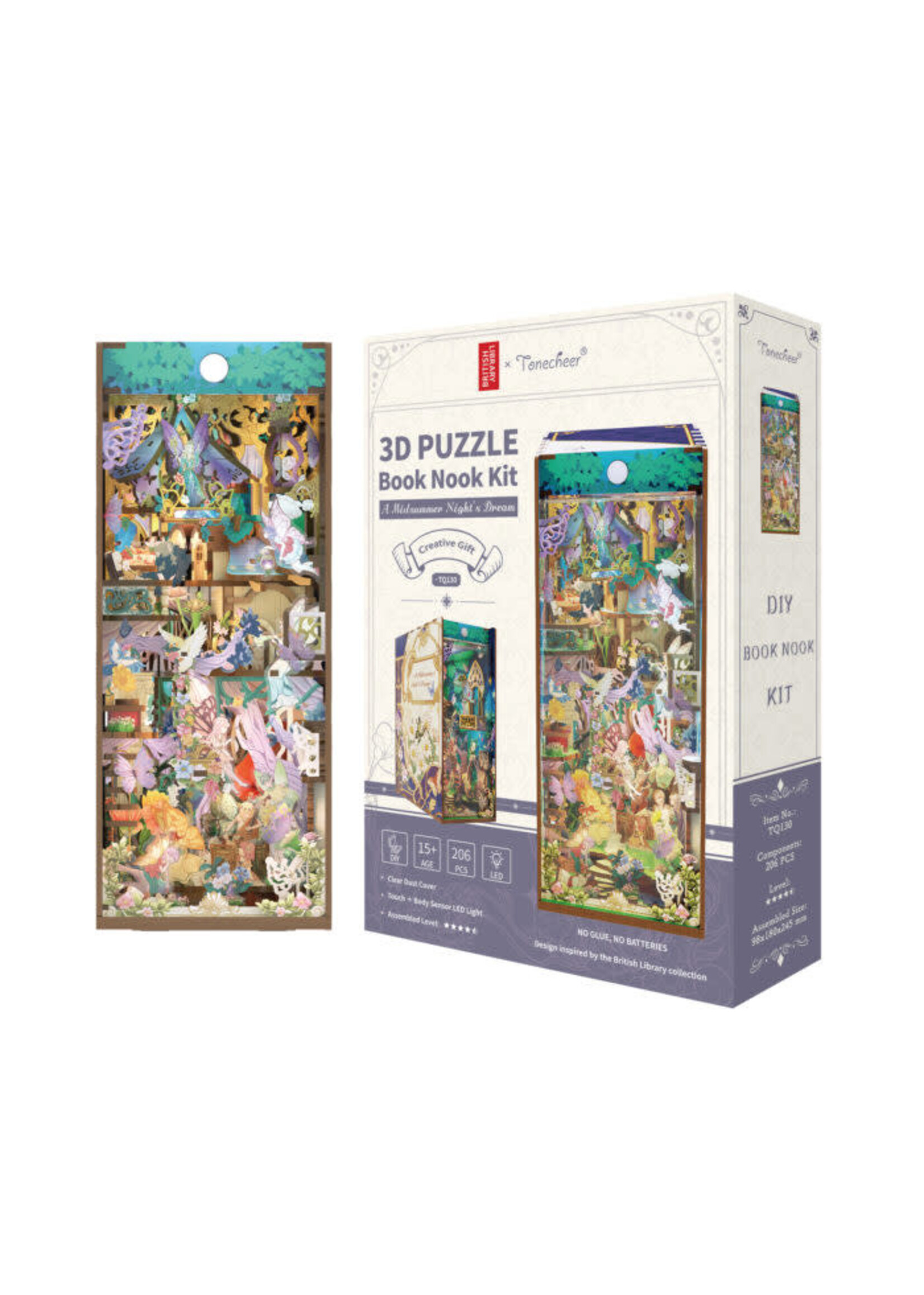 Tonecheer DIY Book Nook Boekensteun A Midsummer Night’s Dream inclusief Dust-cover