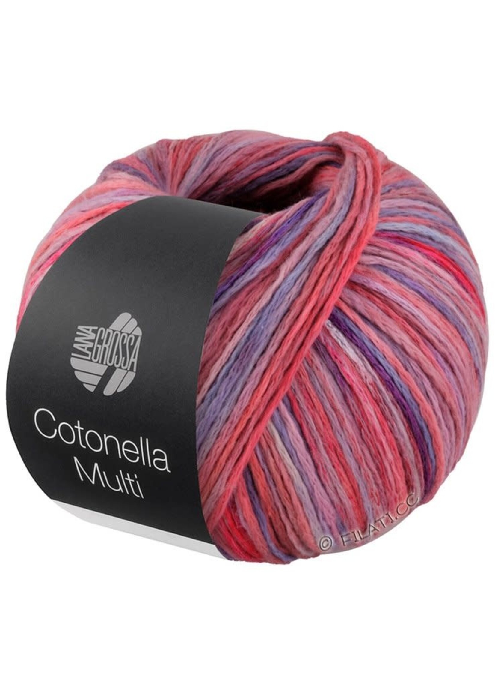Lana Grossa Lana Grossa - Cotonella Multi - 100g 270m - Magenta/Roze/Paars (102)
