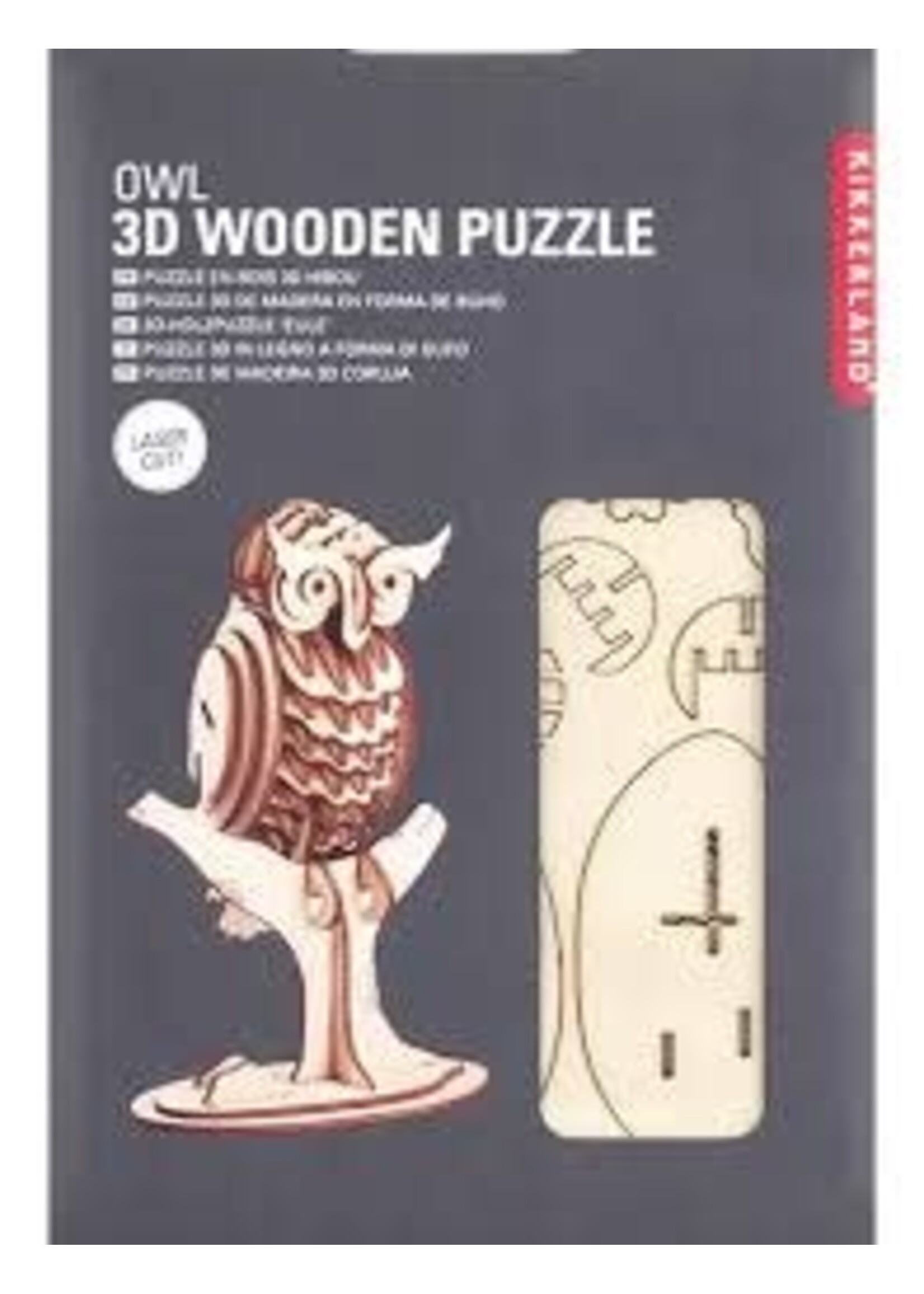 Kikkerland Kikkerland Houten 3D puzzel - Uil