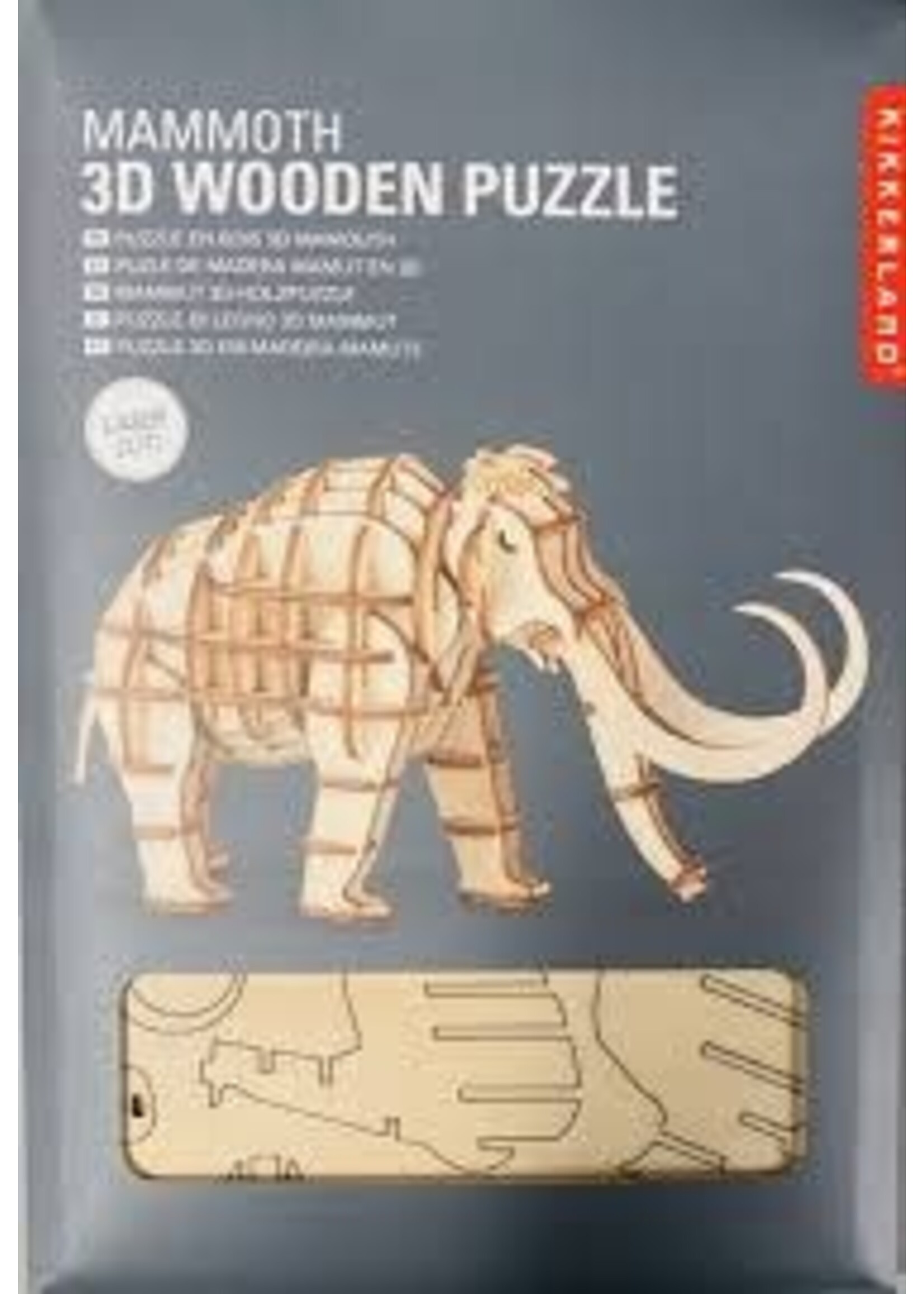 Kikkerland Houten 3D puzzel - Mammoet