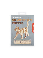 Kikkerland Houten 3D puzzel Op de boerderij - Kat