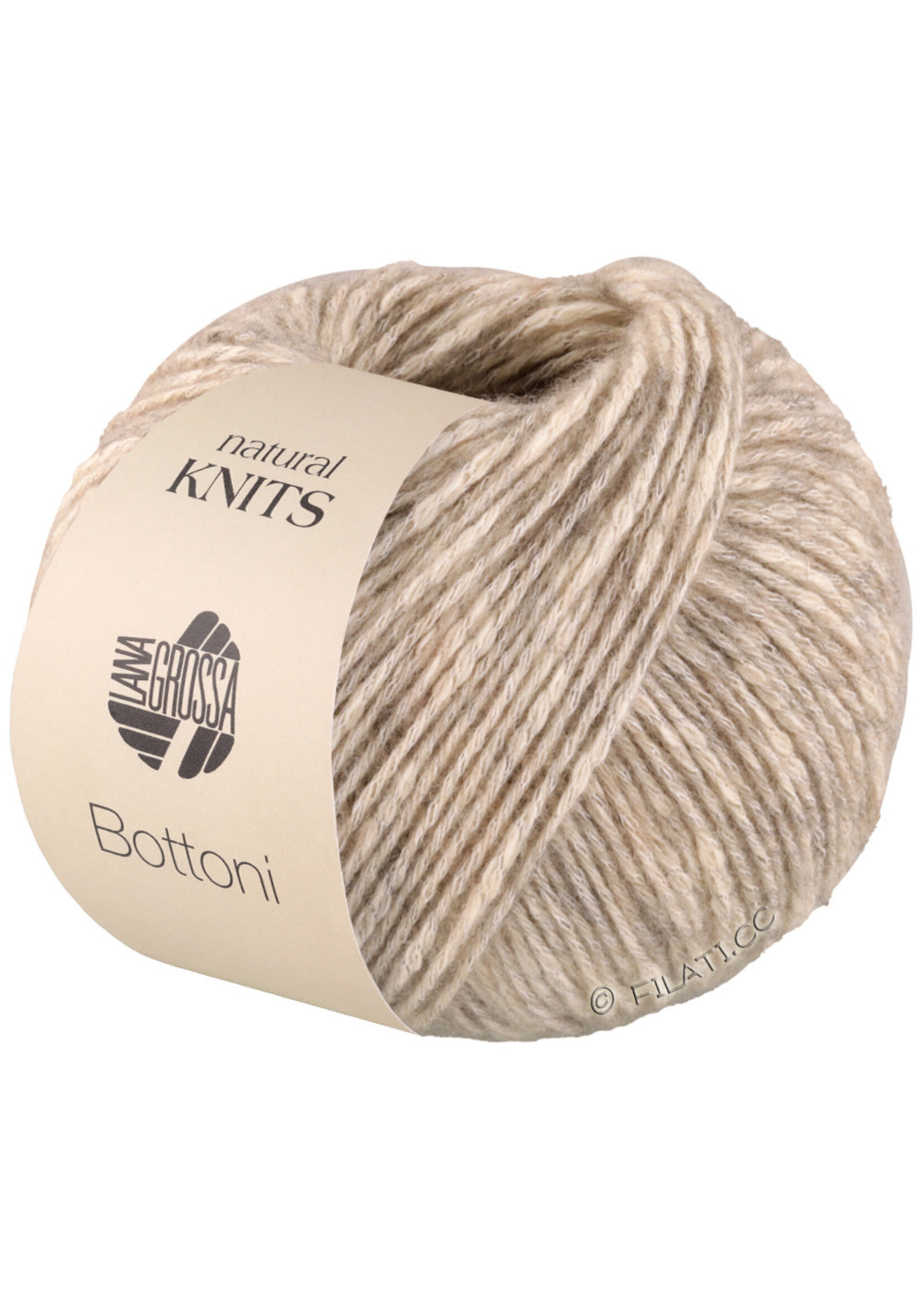 Lana Grossa Lana Grossa - Natural Knits - Bottoni - 50 gram 125m - Grijs-Beige/Room (013)