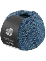 Lana Grossa Lana Grossa - Vintage socks - 100g 400m - Gemeleerd Blauw (1014)