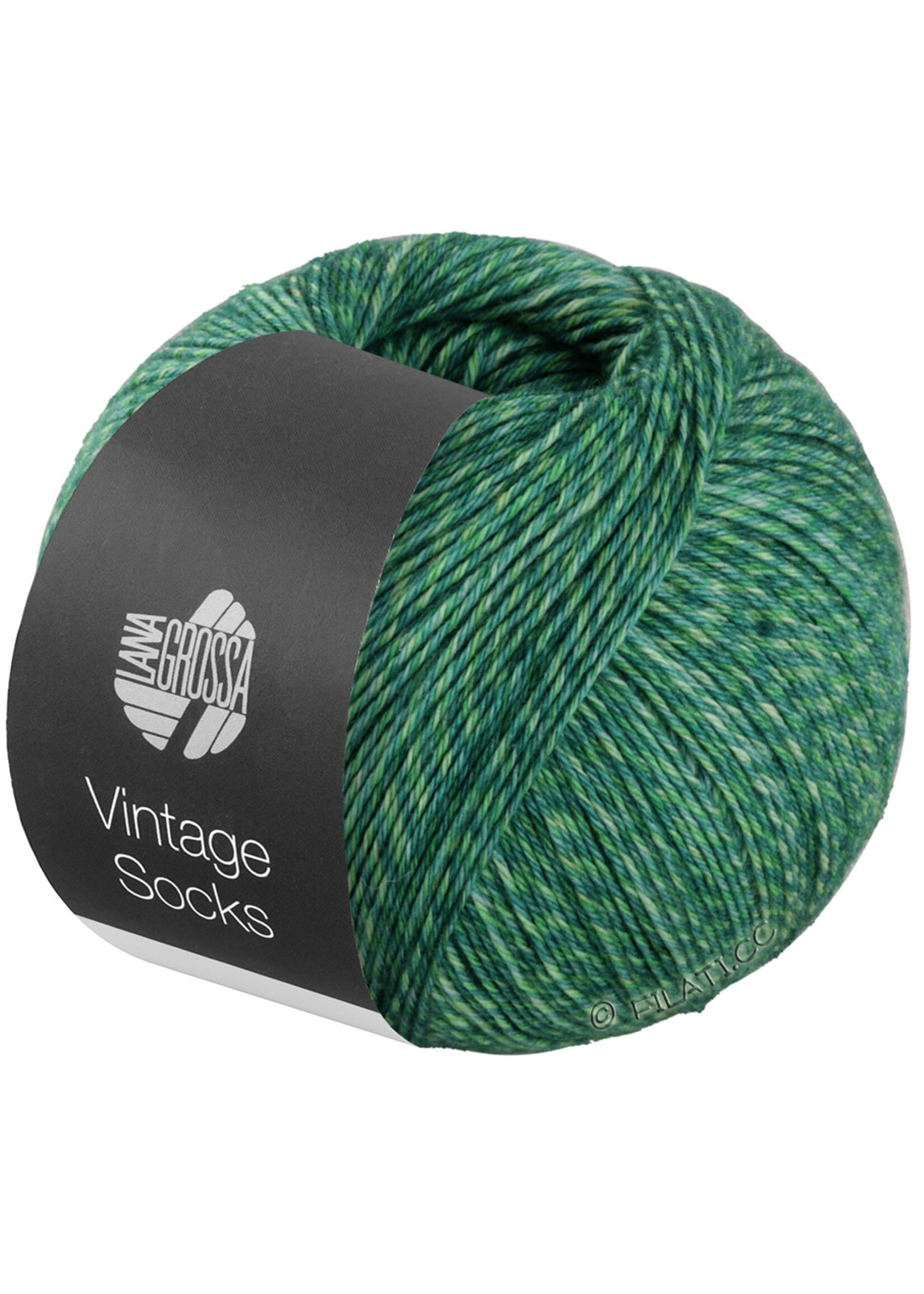 Lana Grossa Lana Grossa - Vintage socks - 100g 400m - Donkergroen Gemeleerd (1015)