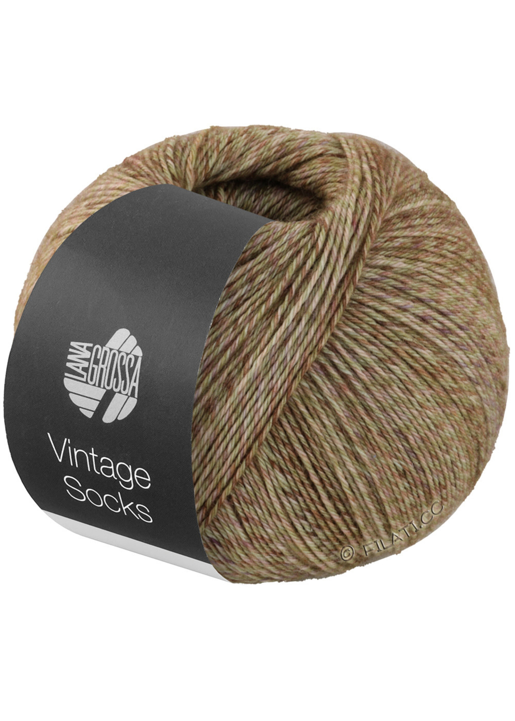 Lana Grossa Lana Grossa - Vintage socks - 100g 400m - Bruin Gemeleerd (1013)