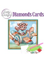 Dotty Designs Dotty Designs Diamond Cards - Teddybear In Airplane
