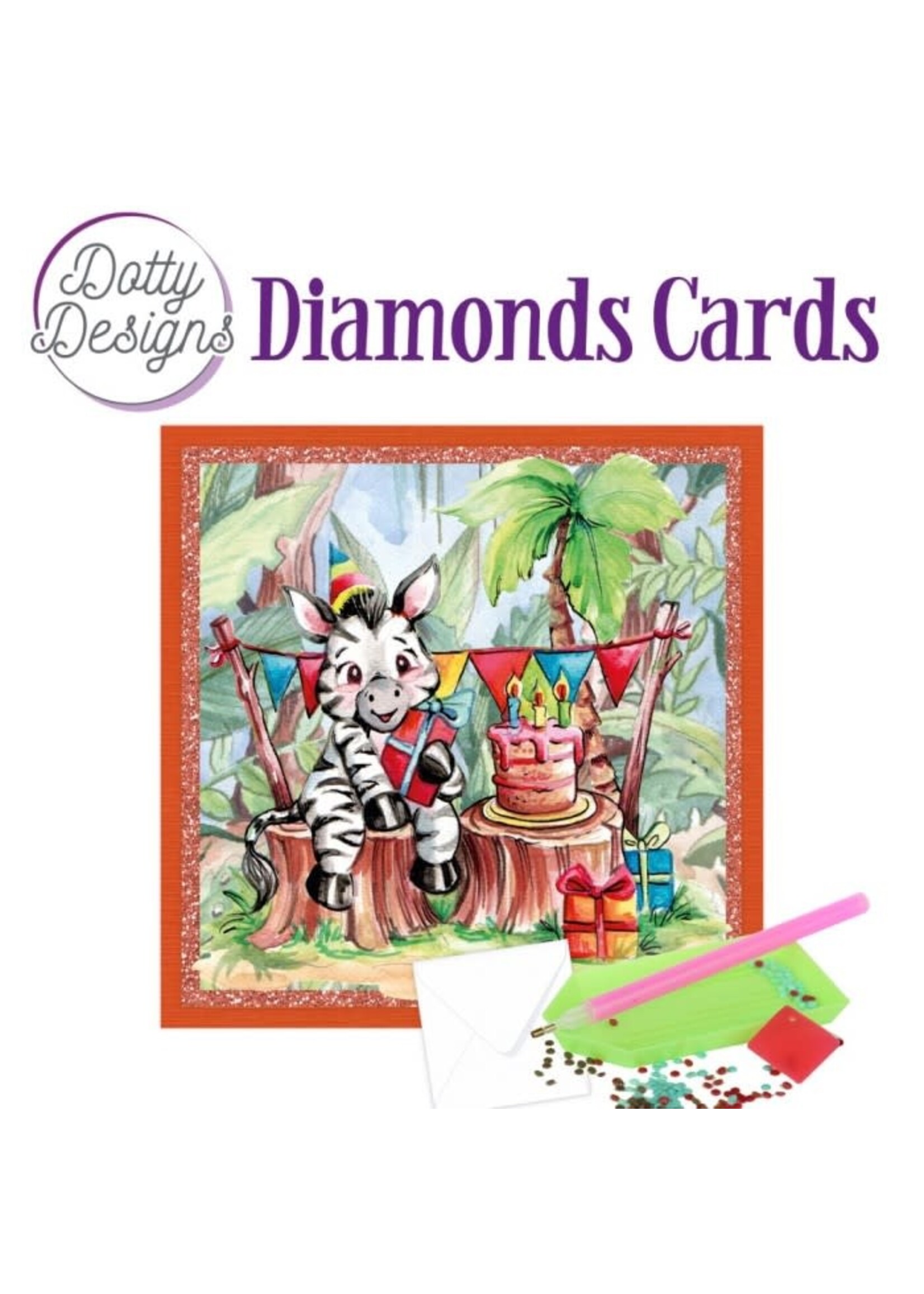 find it Dotty Designs Diamond Cards - Zebra Party