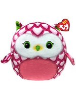 Ty Ty Squish a Boo Tootie Owl Pink 20cm