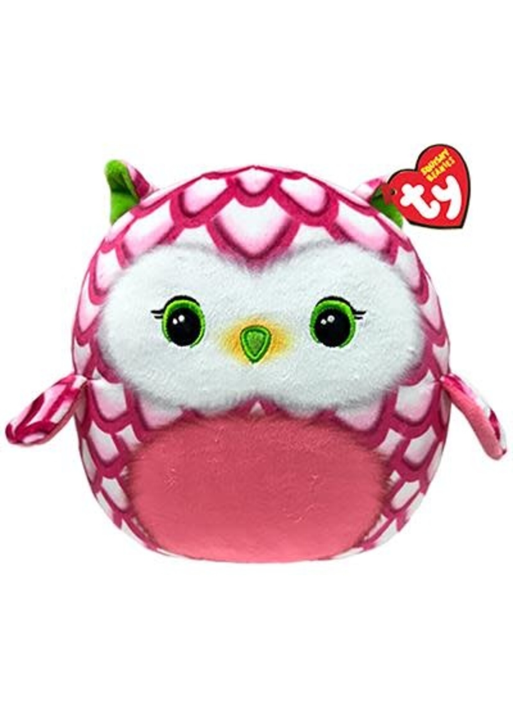 Ty Ty Squish a Boo Tootie Owl Pink 20cm