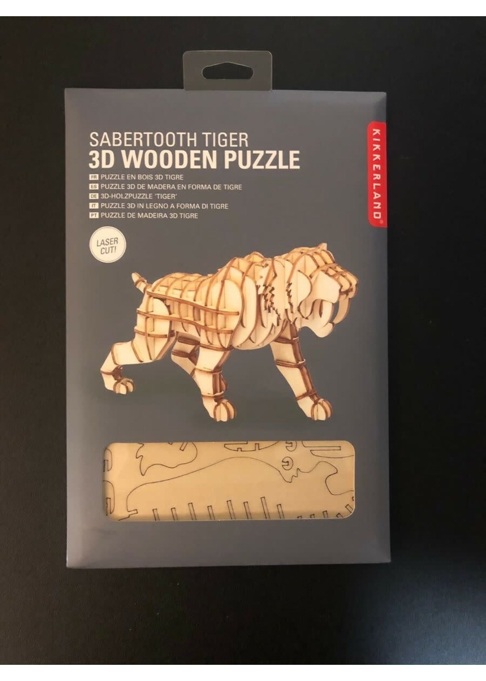 Kikkerland Kikkerland - houten 3D puzzel - Sabeltand Tijger