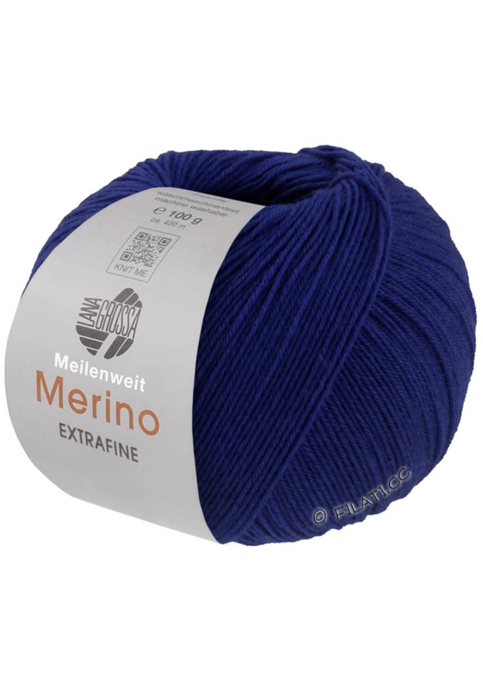 Lana Grossa Lana Grossa Meilenweit Merino Extra Fijn 100gr 2461 Inktblauw
