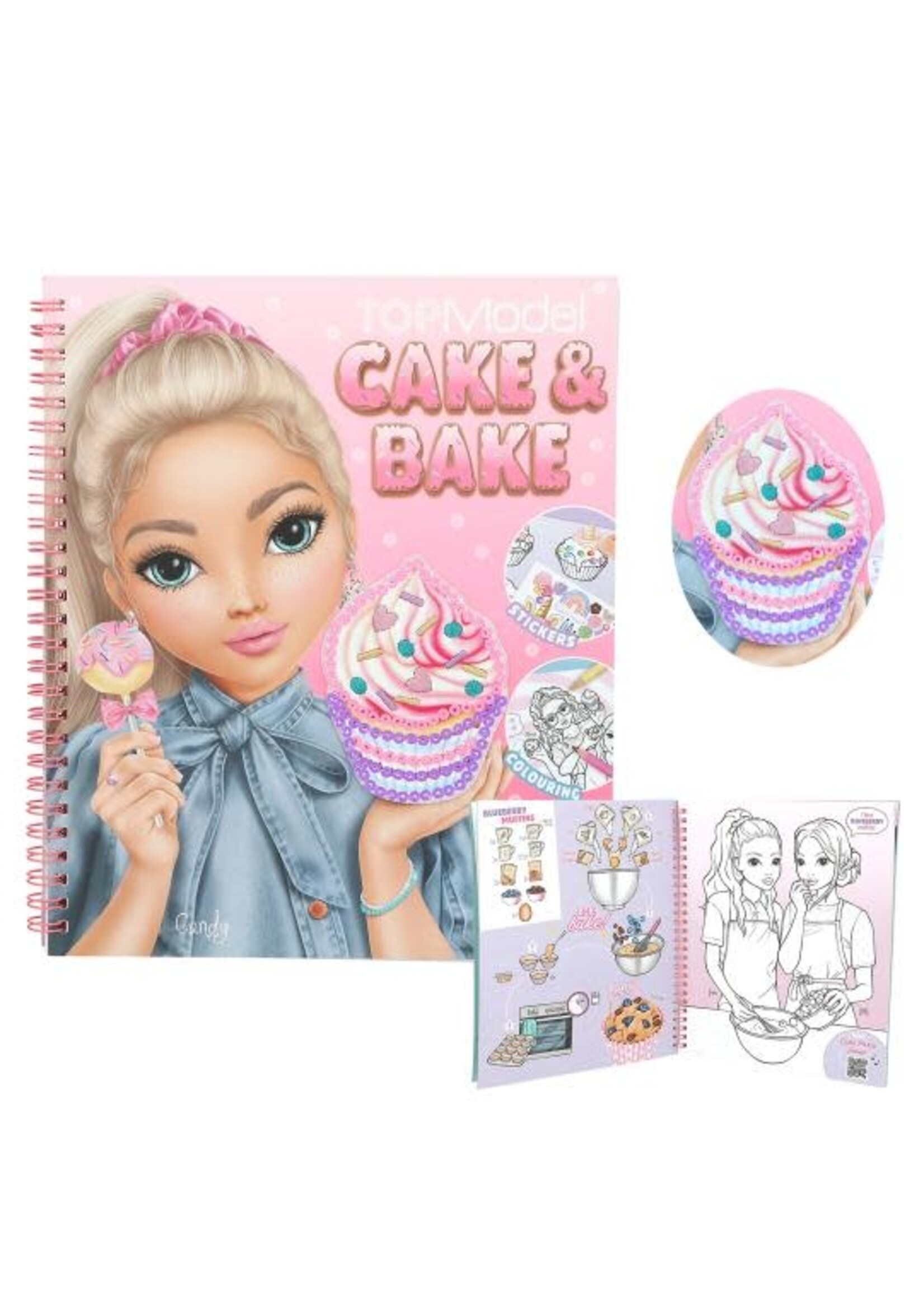 TopModel TOPModel Cake & Bake kleurboek met pailletten