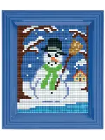 Pixel Geschenkverpakking met 22 pixelmatjes - Sneeuwman
