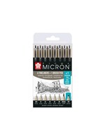 SAKURA Sakura Pigma Micron Etui Promotieset met 7 fineliners Zwart + 1 gratis Pigma Micron PN