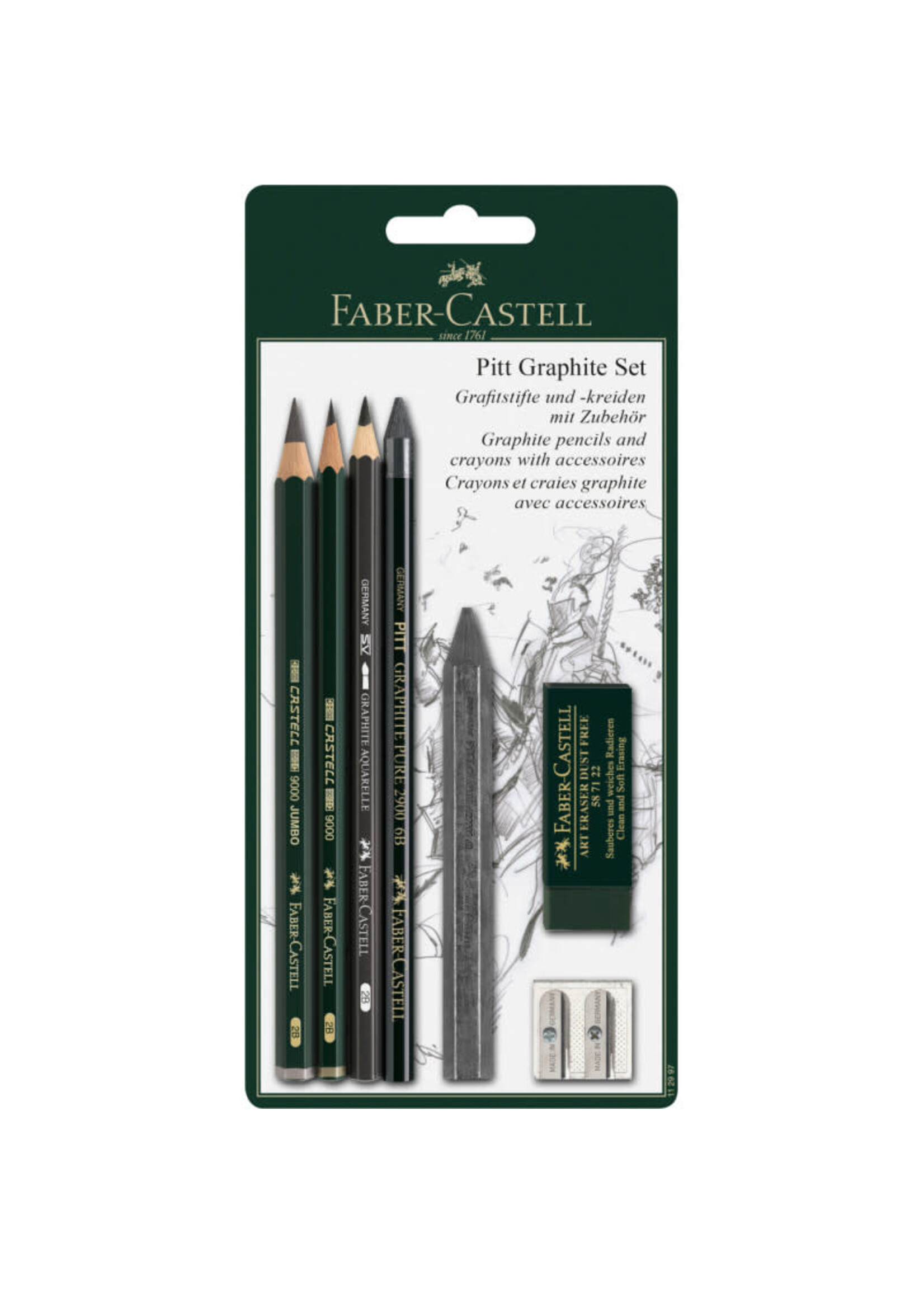Faber-Castell Faber-Castell  Potloodset Pitt Graphite 7-delig op blister