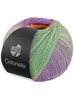 Lana Grossa Lana Grossa - Cotonella - 100 gram - 012 Hemelsblauw/violet/turquoise/geel/oranje
