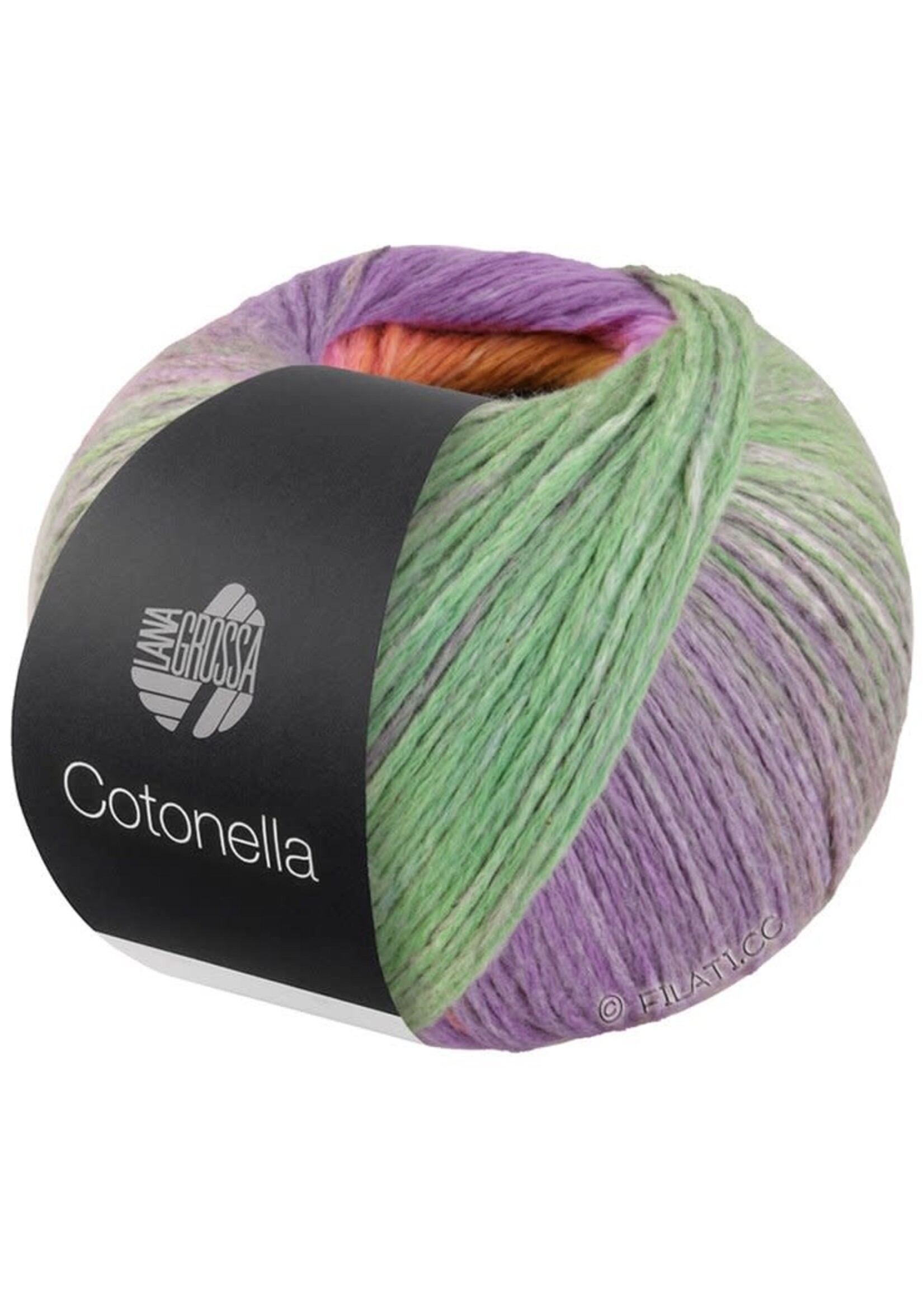 Lana Grossa Lana Grossa - Cotonella - 100 gram - 012 Hemelsblauw/violet/turquoise/geel/oranje